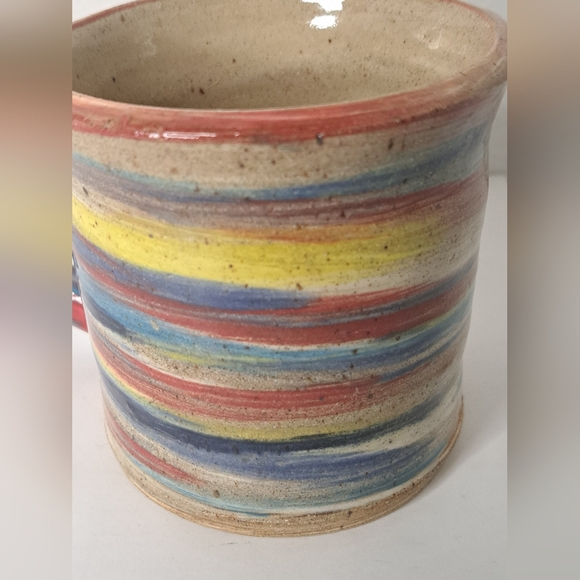 Handmade pottery mug, wheel thrown pottery mug, ceramic coffee cup - Picture 4 of 6